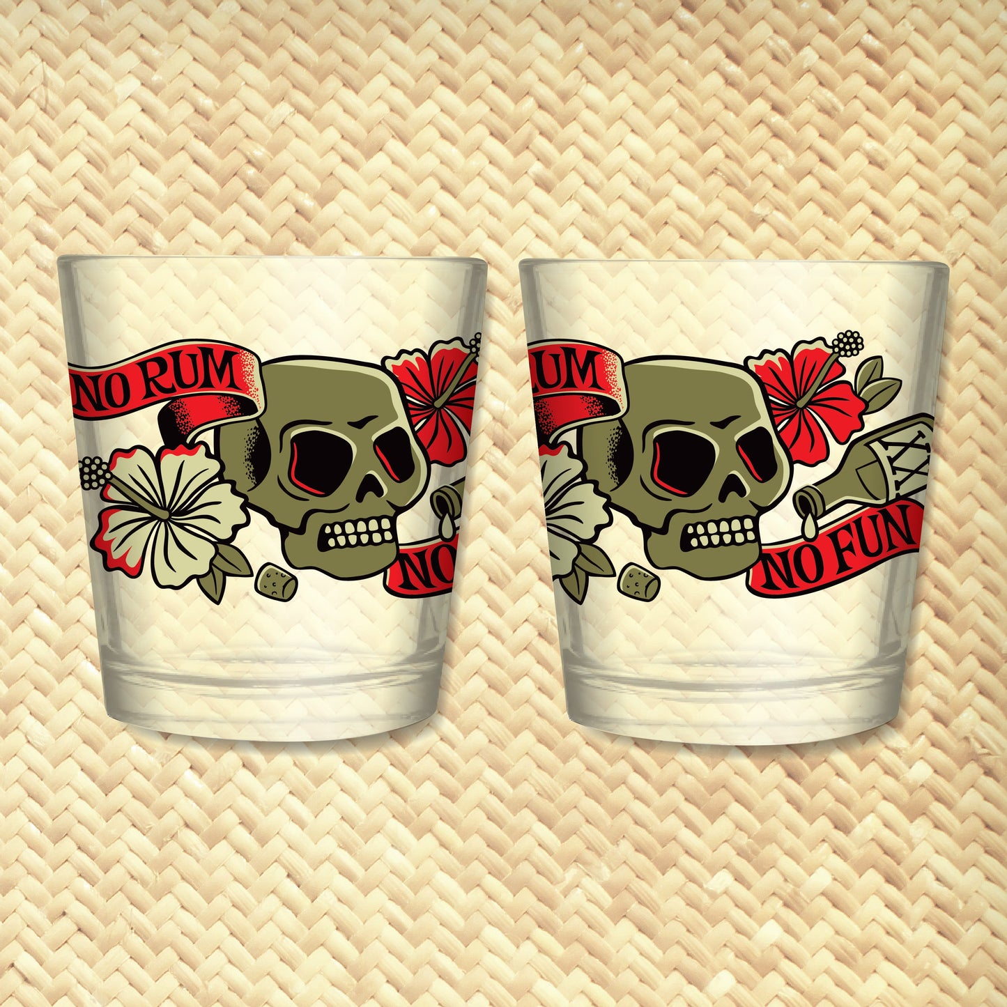 Jeff Granito's 'No Rum No Fun' Mai Tai Cocktail Glass (1) - Ready to Ship!