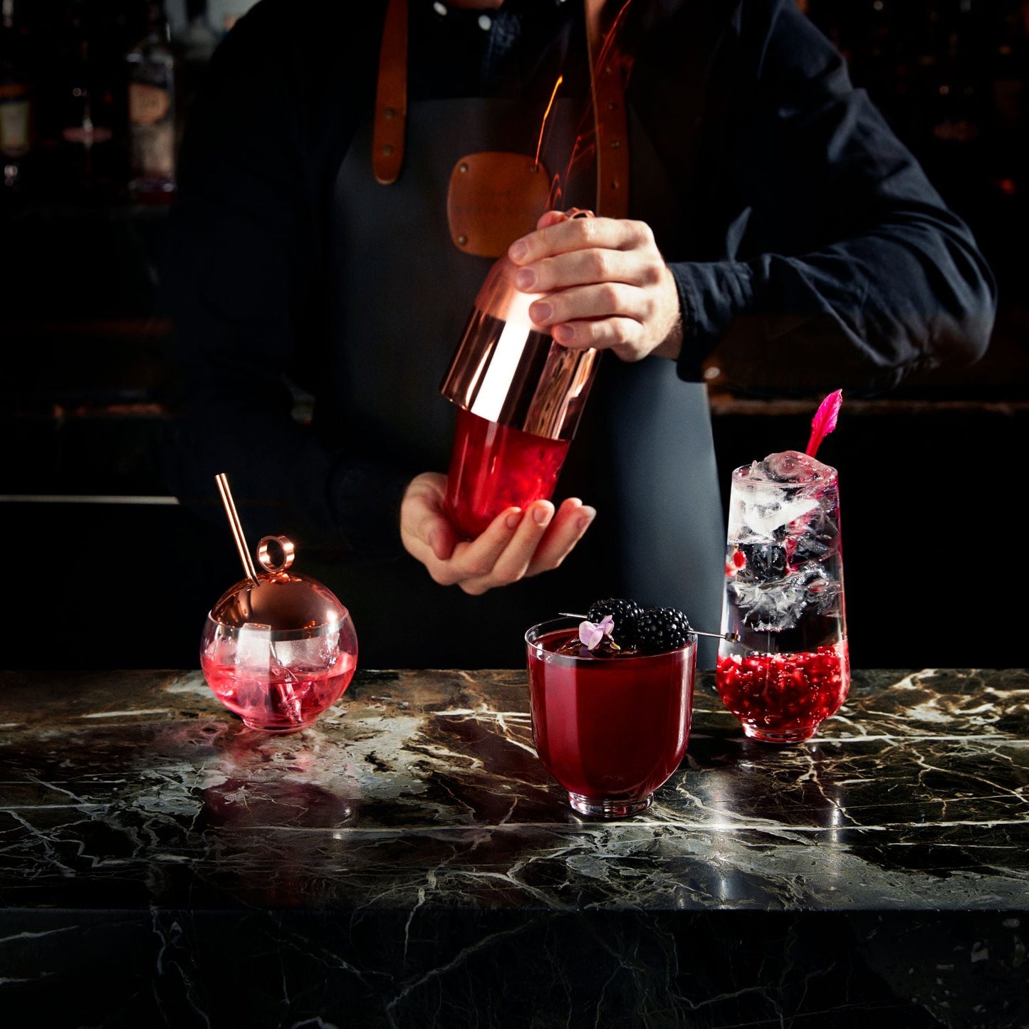 NUDE USA Hepburn Set of 4 Long Drink Glasses