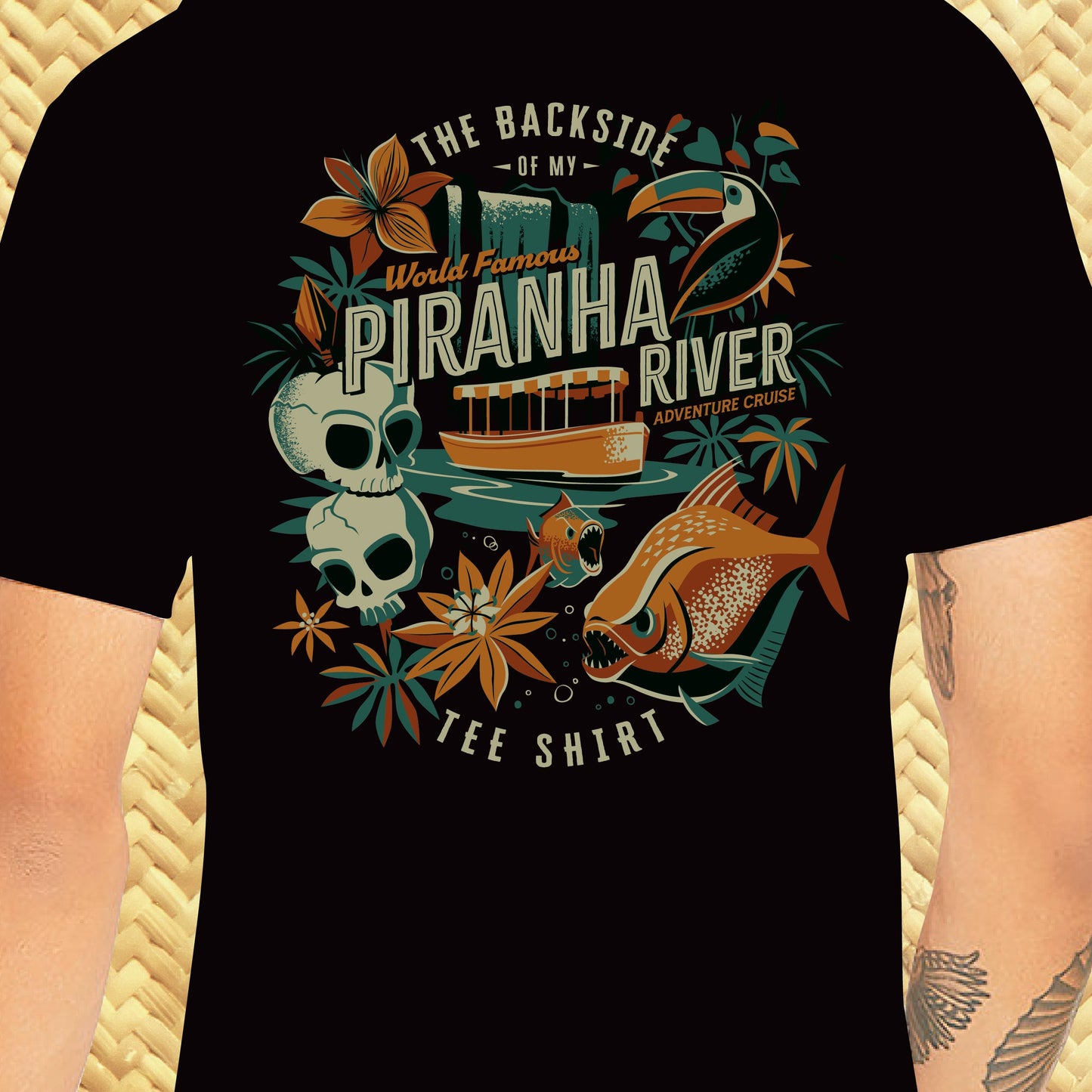 Jeff Granito's 'Piranha River Cruise' Unisex Tee - Ready to Ship!