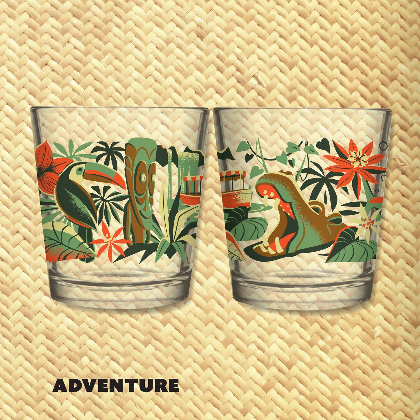 Jeff Granito's 'Piranha River Cruise' Mai Tai Cocktail Glass (1) - Ready to Ship!