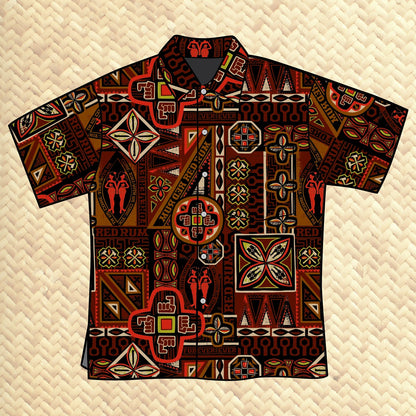 Jeff Granito's 'Red Rum' - Classic Aloha Button-Up Shirt - Unisex - Ready to Ship!