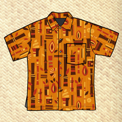 Jeff Granito's 'Rum Trader' - Classic Aloha Button-Up Shirt - Unisex - Ready-To-Ship!