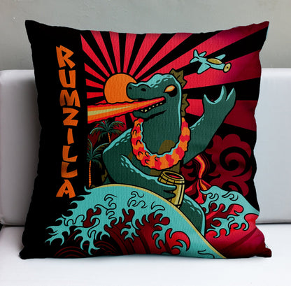 Jeff Granito's 'Rumzilla' Pillow Cover - Ready to Ship! (FREE SHIPPING in U.S.)
