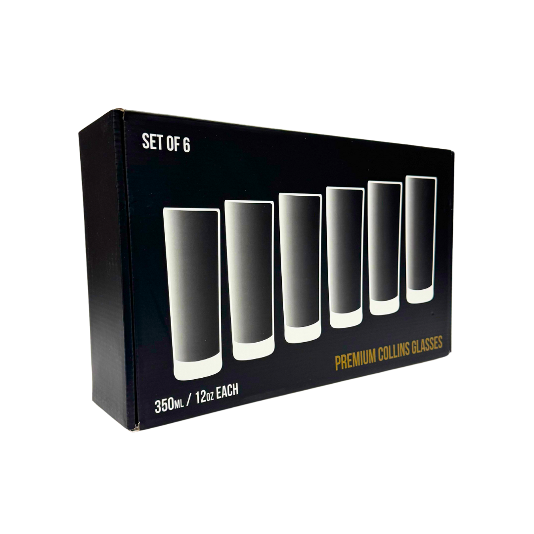 Lemonsoda - Highball Glasses Heavy Base Tom Collins Glasses - 12/15-Ounce Cups