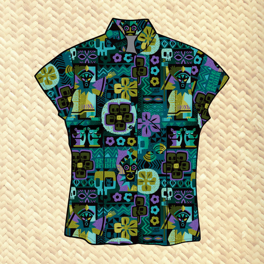 Jeff Granito's 'R'uh R'oha' - Classic Aloha Button-Up Shirt - Womens - Ready to Ship!