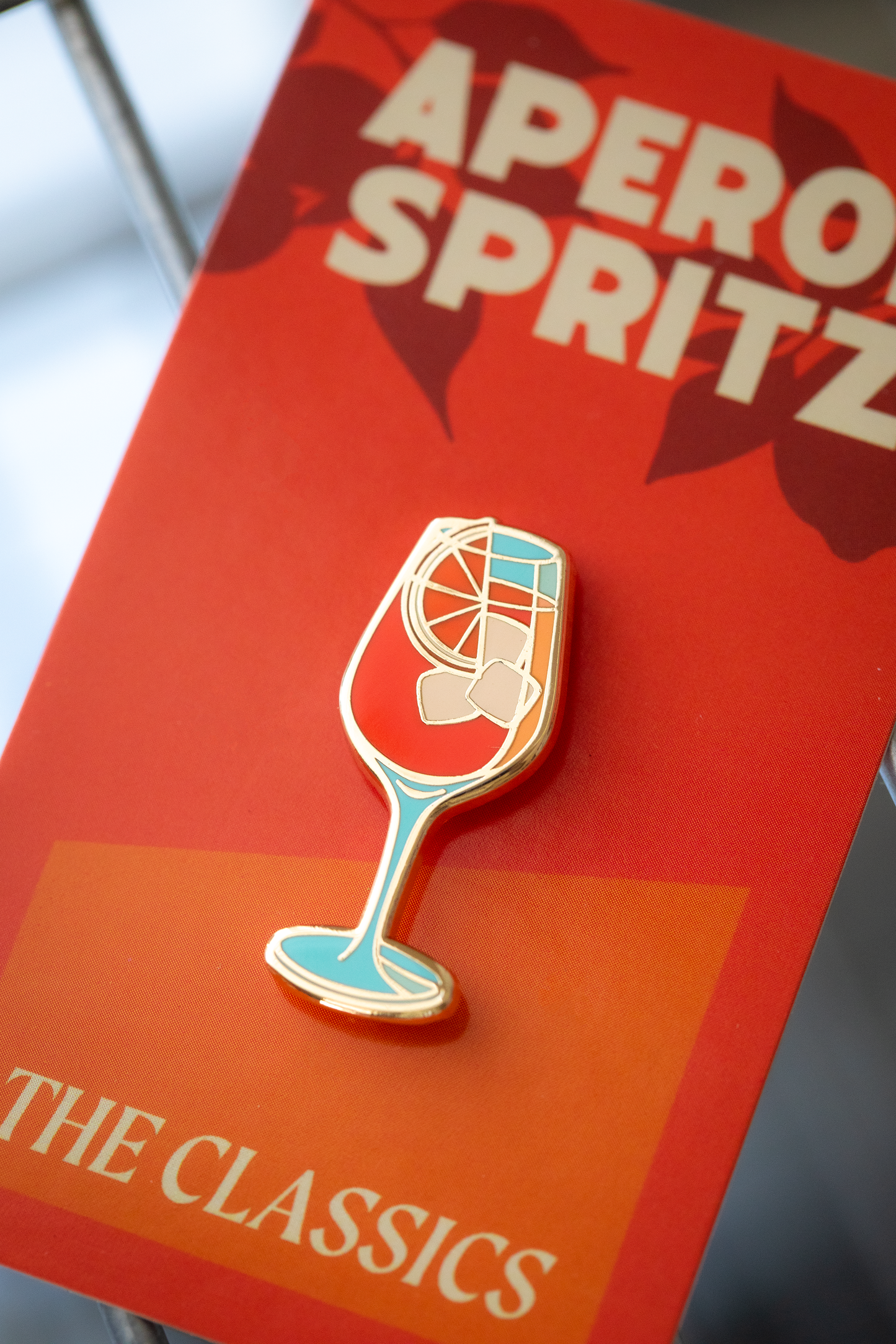 Aperol Spritz Classic Cocktail Enamel Pin