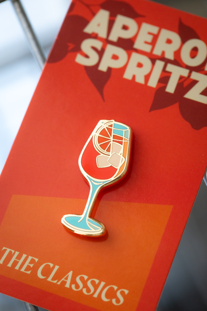 Aperol Spritz Classic Cocktail Enamel Pin