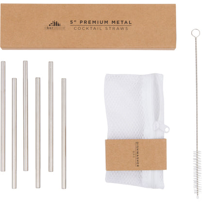 Stainless Steel Metal Cocktail Straws