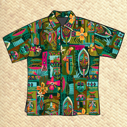 TikiLand Day 2025 'Lanai Enchantment' - Classic Aloha Button-Up Shirt - Unisex - Ready to Ship!