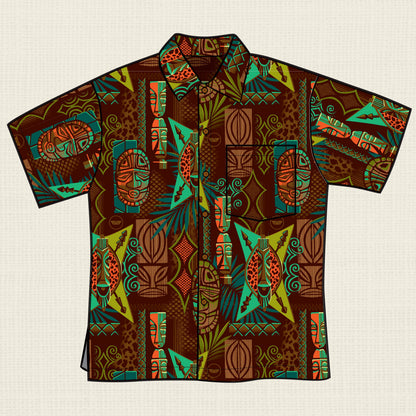 Witco Decor's 'Jungle Modern' Classic Aloha Button-Up Shirt - Unisex - Ready to Ship! (FREE SHIPPING in U.S.)