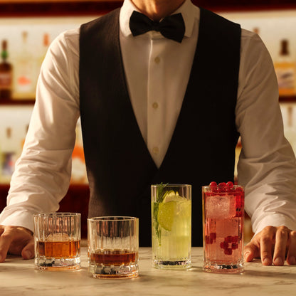 NUDE USA Wayne Set of 4 High Ball Glasses 12.2 oz