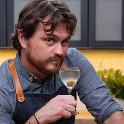 Amehla x The Educated Barfly Collection Teardrop Nick and Nora Cocktail Glass - 6-ounce, Set of 2