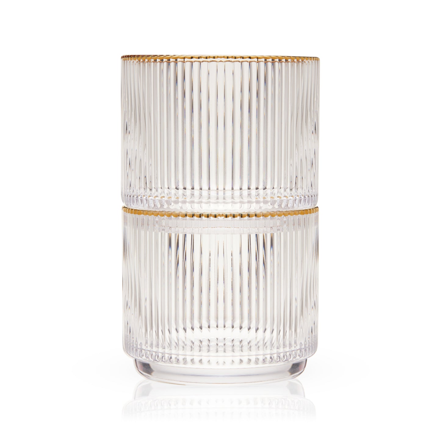 Viski Meridian Crystal Lowball Tumblers Set of 2