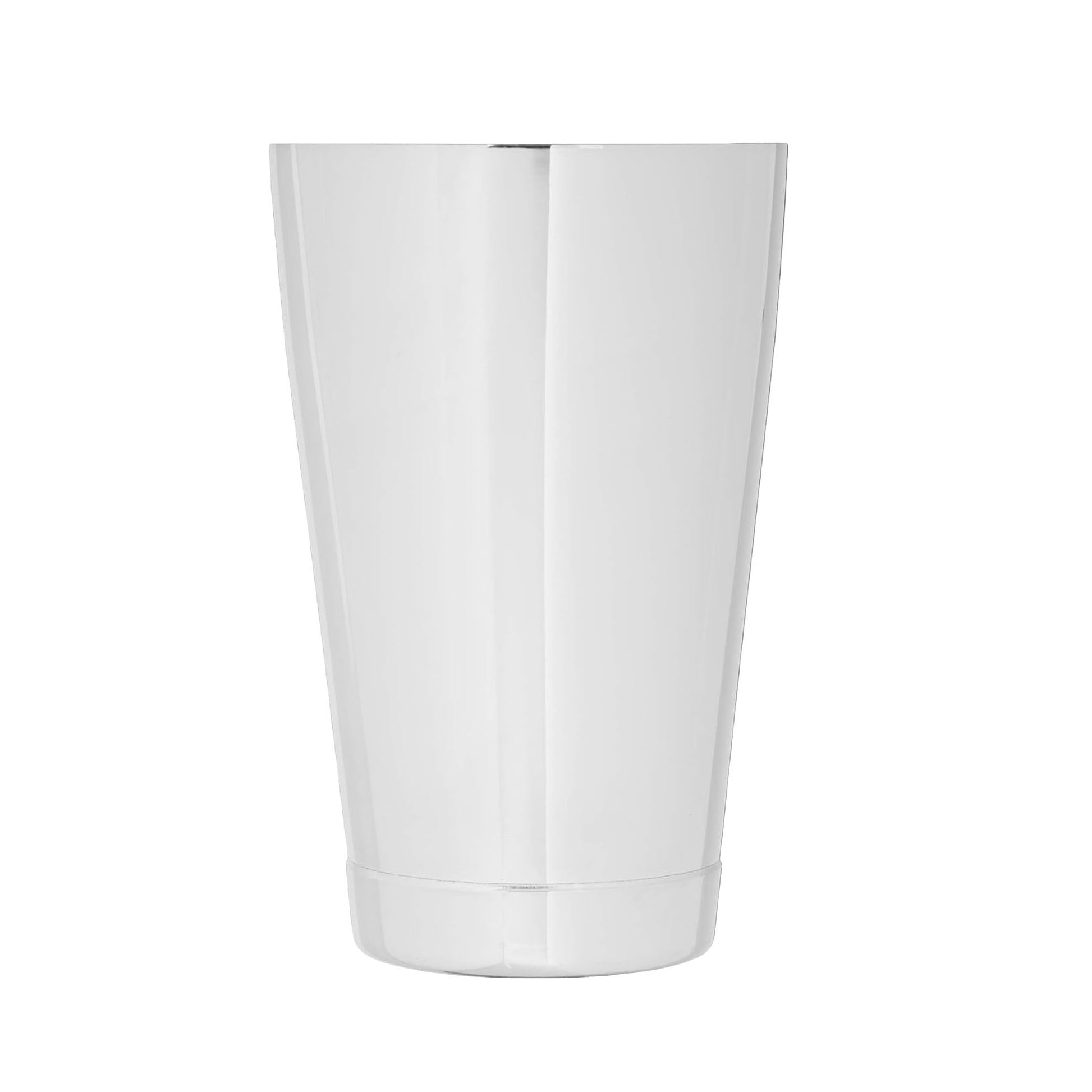 A barfly stainless steel shaker cocktail tin set of 18 oz and 28 oz on a white background