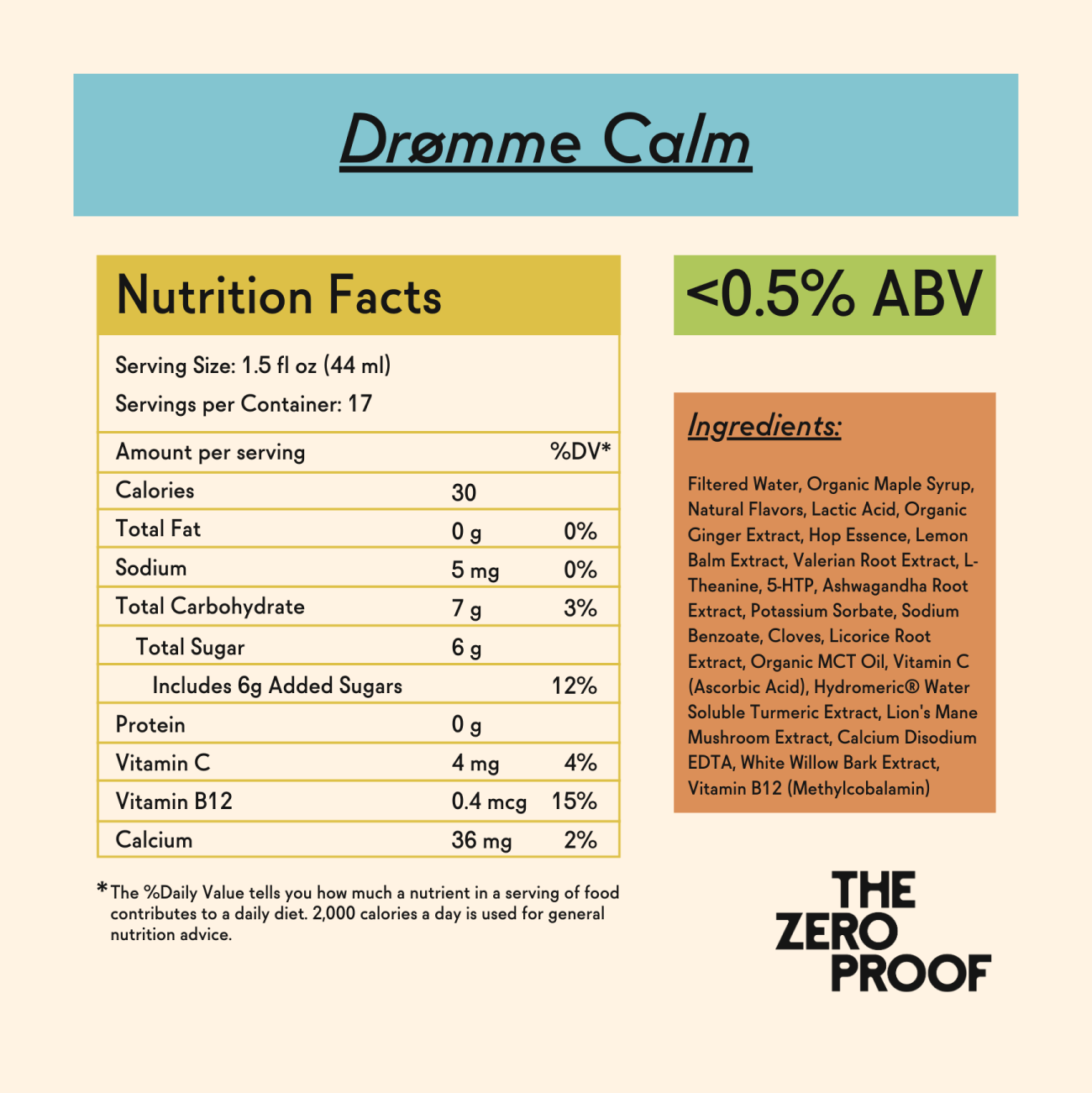 Drømme Calm Zero Proof Elixir