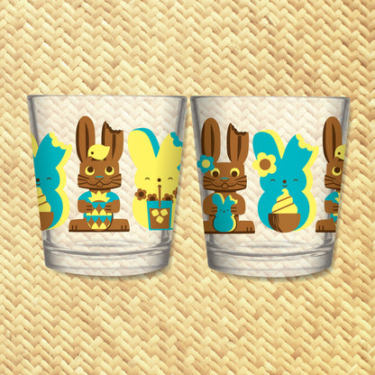 Jeff Granito's 'Marshmallow Bunnies' Mai Tai Cocktail Glass (1) - Ready to Ship!