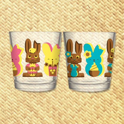 Jeff Granito's 'Marshmallow Bunnies' Mai Tai Cocktail Glass (1) - Ready to Ship!
