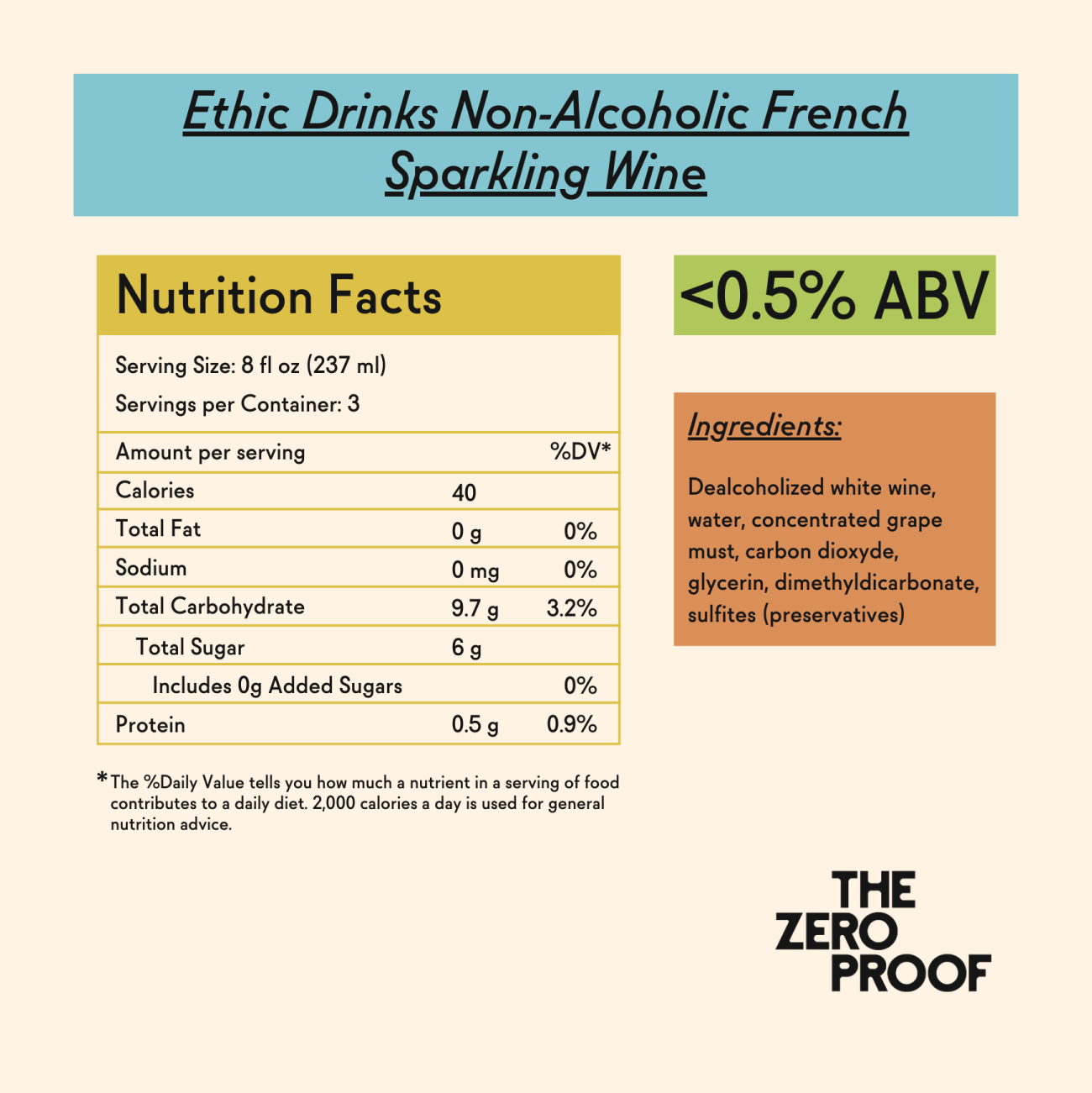 Ethic Drinks Non-Alcoholic French Sparkling Wine