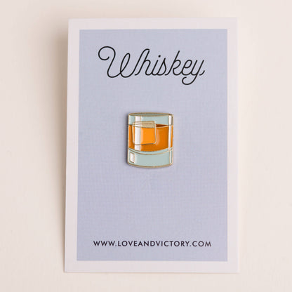 Whiskey on the Rocks Cocktail L&V Pin