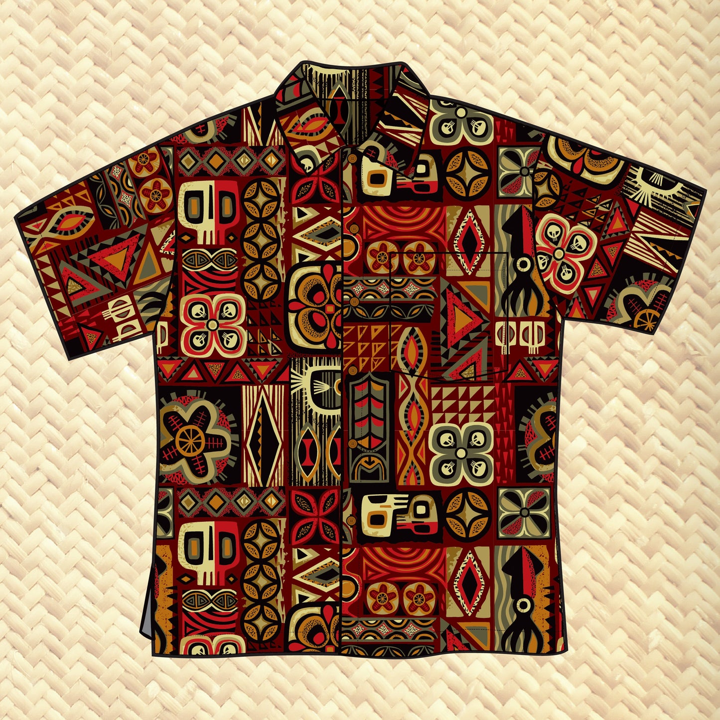 Jeff Granito's 'Geo Kapa' Classic Aloha Button-Up Shirt - Unisex - Ready to Ship! (FREE SHIPPING in U.S.)