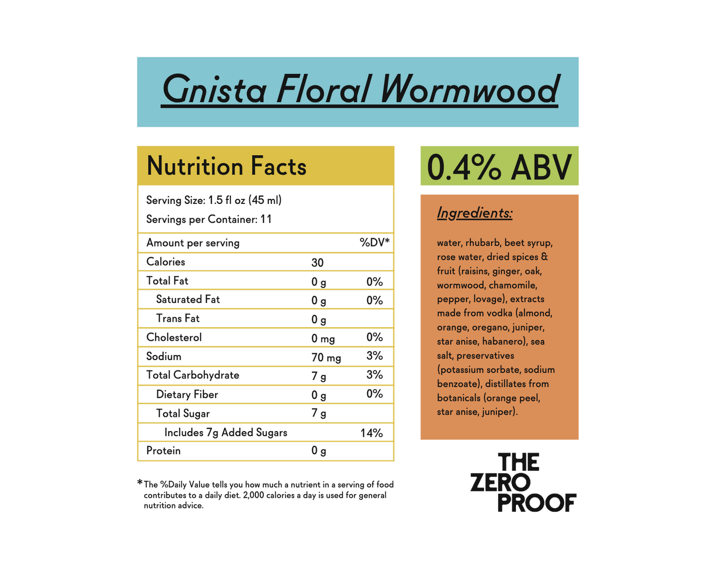 Gnista Floral Wormwood Non-Alcoholic Spirit