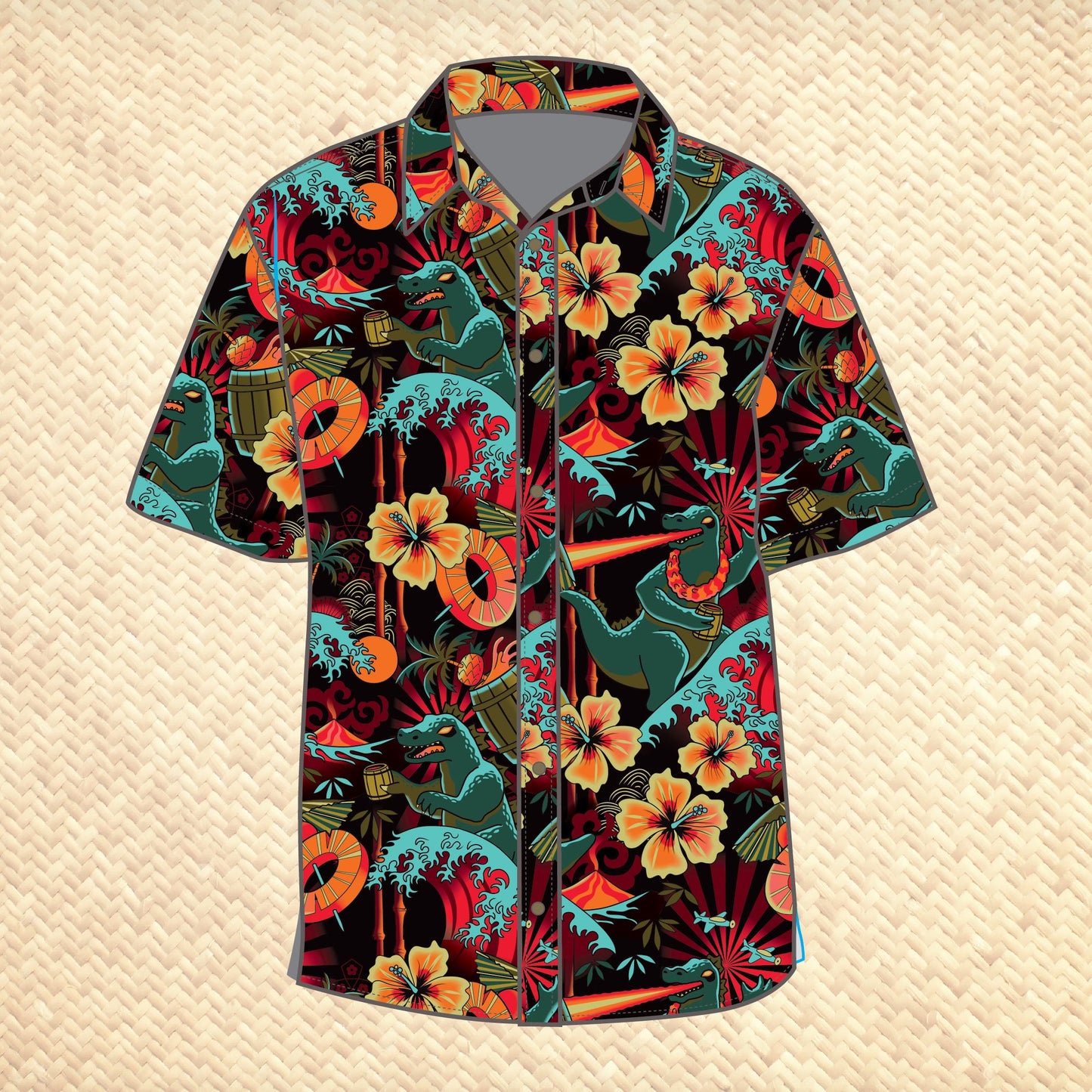 Jeff Granito's 'Rumzilla' Modern Fit Button-Up Shirt - Unisex - Ready to Ship!