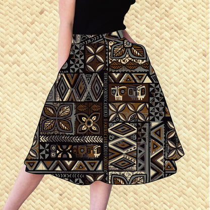 TikiLand Trading Co. X Jeff Granito 'Distant Drums Haleakalā' - Aloha Skirt - Ready to Ship!