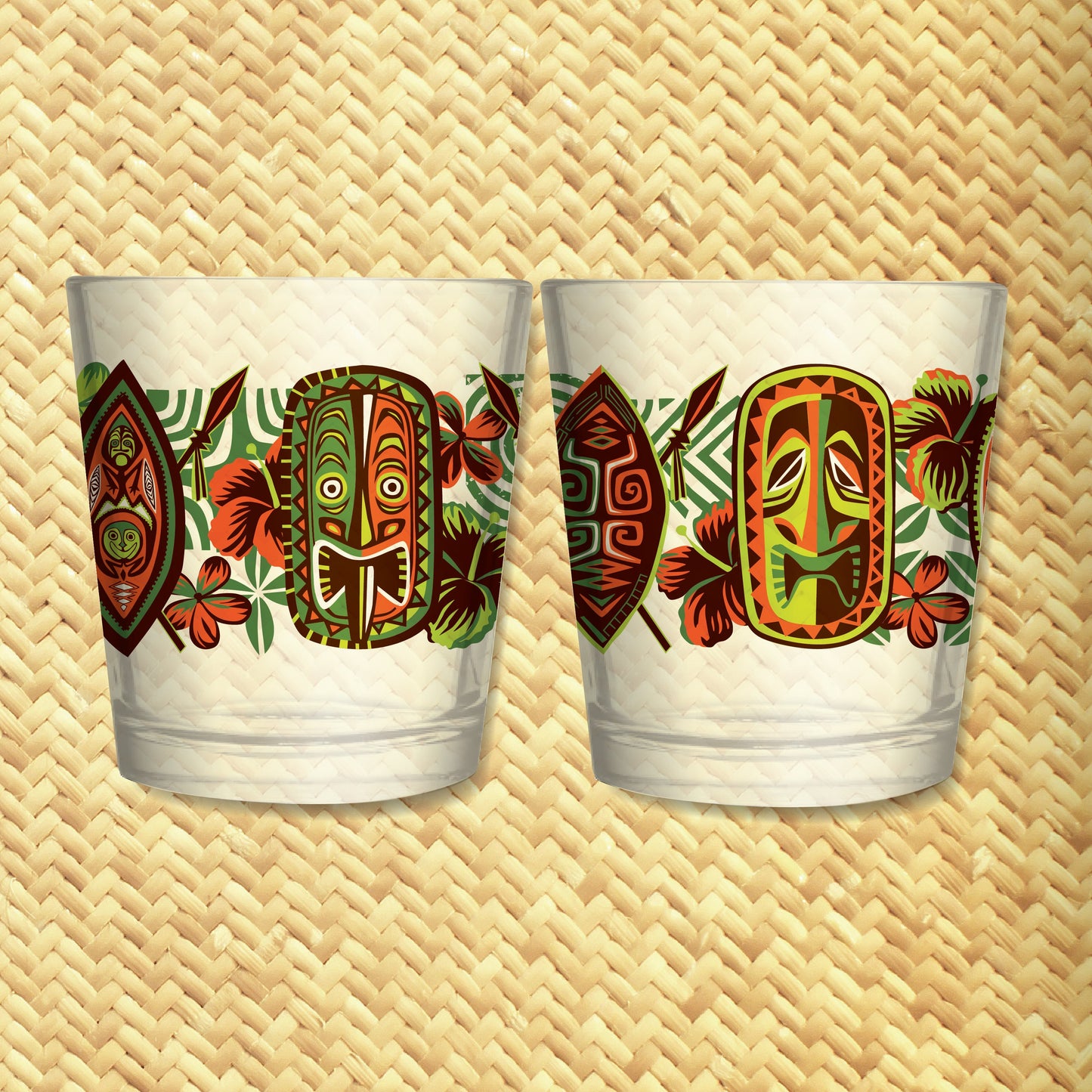 Jeff Granito's 'Hidden Haven' Mai Tai Cocktail Glass (1) - Ready to Ship!