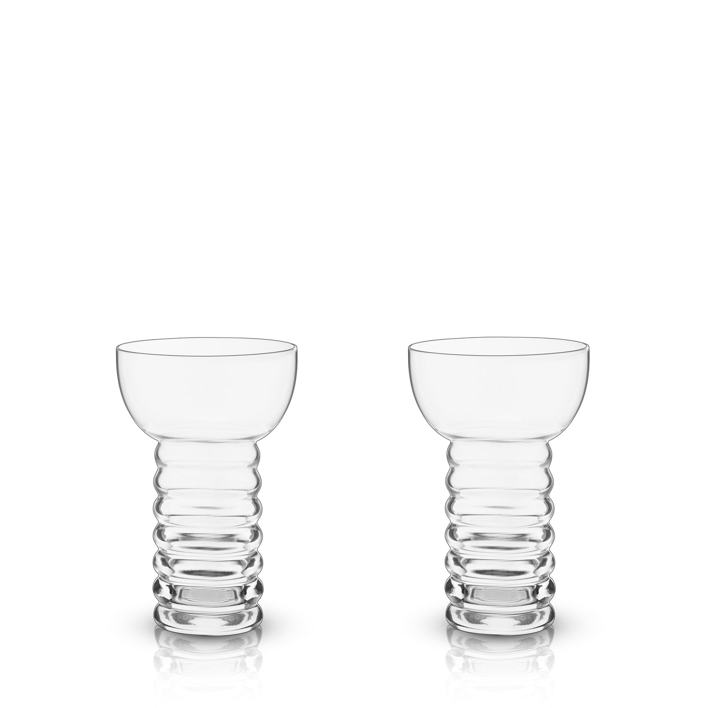Viski Pacific Crystal Pearl Diver Glasses Set of 2