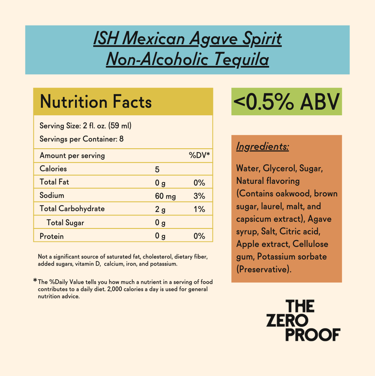 ISH Mexican Agave Spirit Non-Alcoholic Tequila