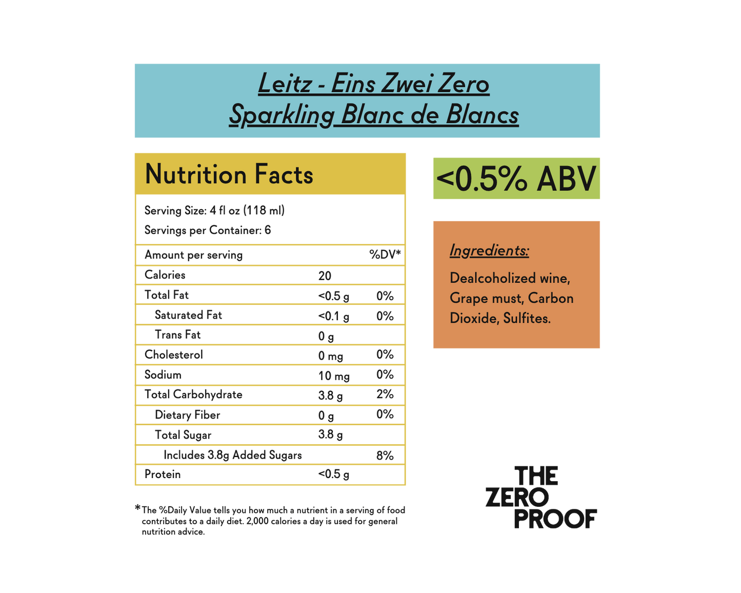 Leitz Eins Zwei Zero Blanc de Blancs Non-Alcoholic Sparkling Wine