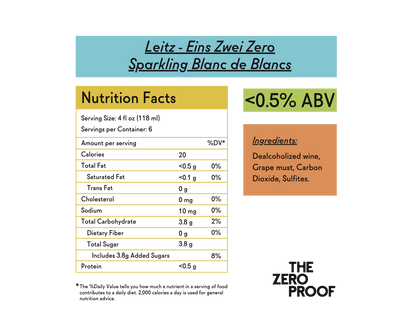 Leitz Eins Zwei Zero Blanc de Blancs Non-Alcoholic Sparkling Wine