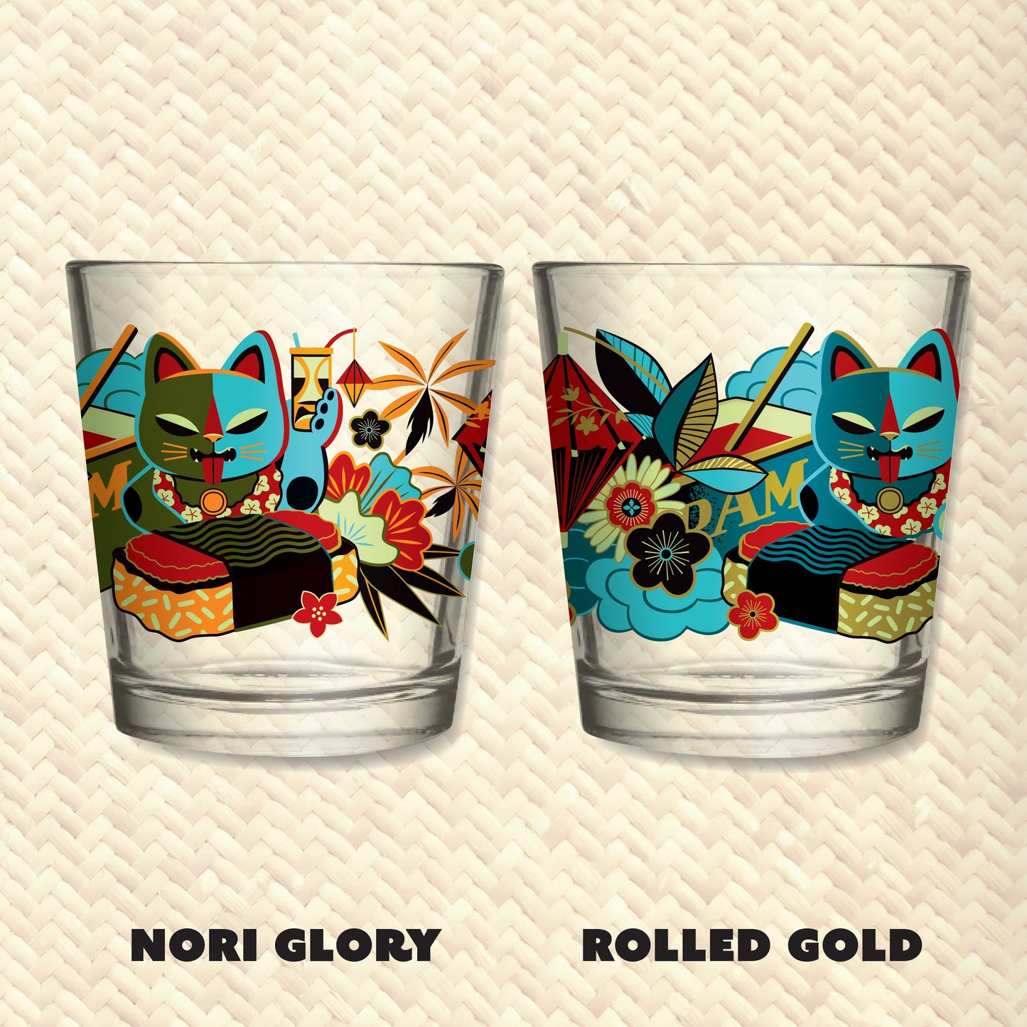 Jeff Granito's 'Mewsubi' Mai Tai Cocktail Glass (1) - Ready to Ship!