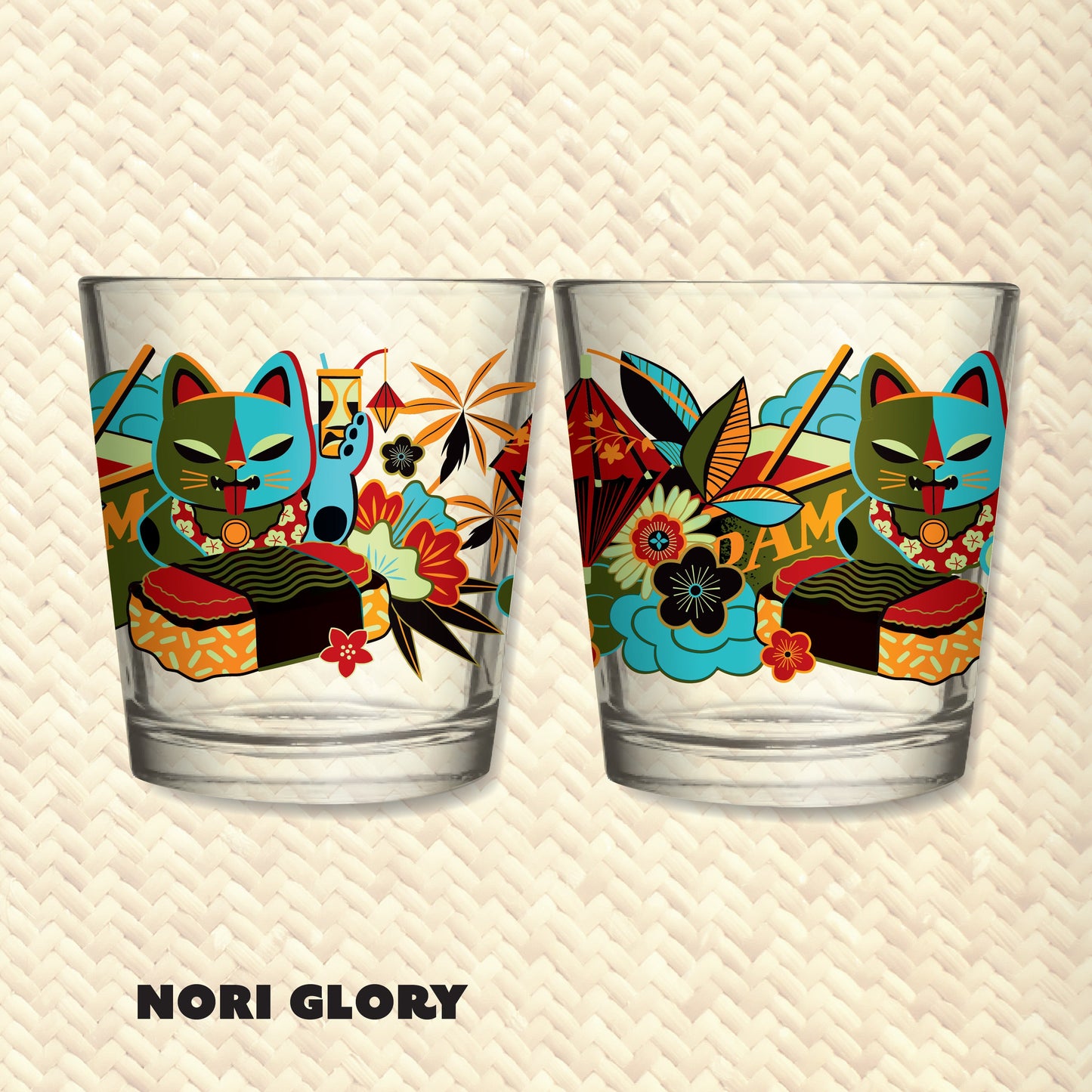 Jeff Granito's 'Mewsubi' Mai Tai Cocktail Glass (1) - Ready to Ship!