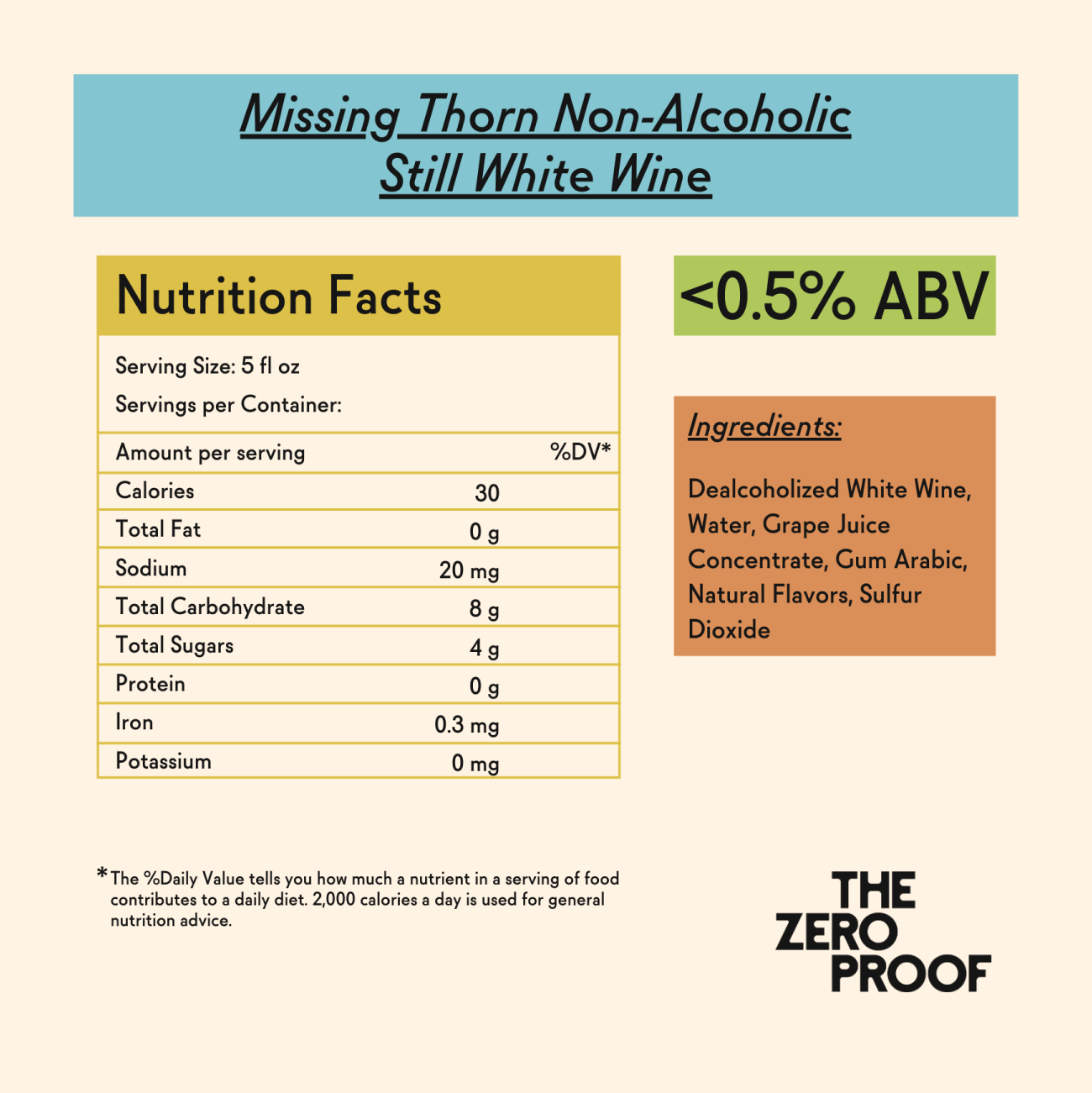 Missing Thorn Alcohol-Removed Still White Wine