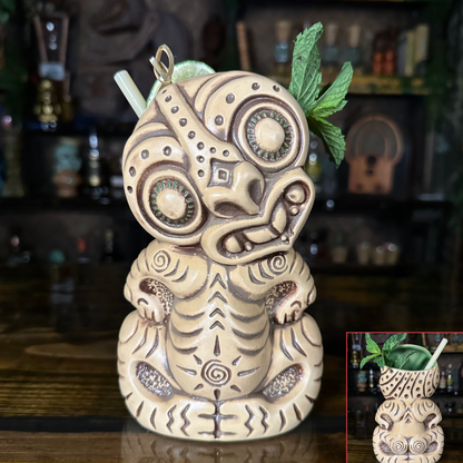 Treasure Tiki Mug, designed and sculpted by Thor - Ready to Ship! (FREE SHIPPING in U.S.)
