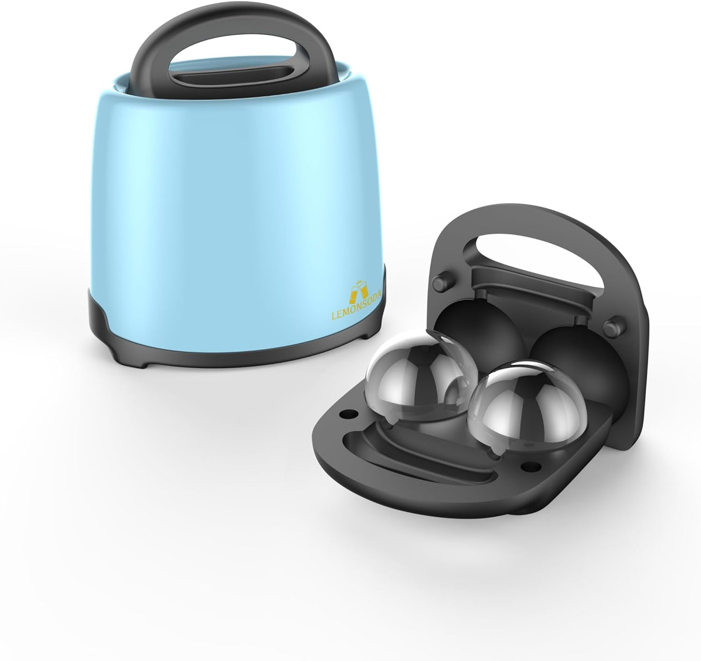 Lemonsoda - Crystal Clear Round Ice Maker - 2  2.5" Clear Ice Cubes