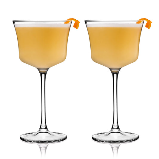 Viski Raye Angled Crystal Sour Glasses Set of 2