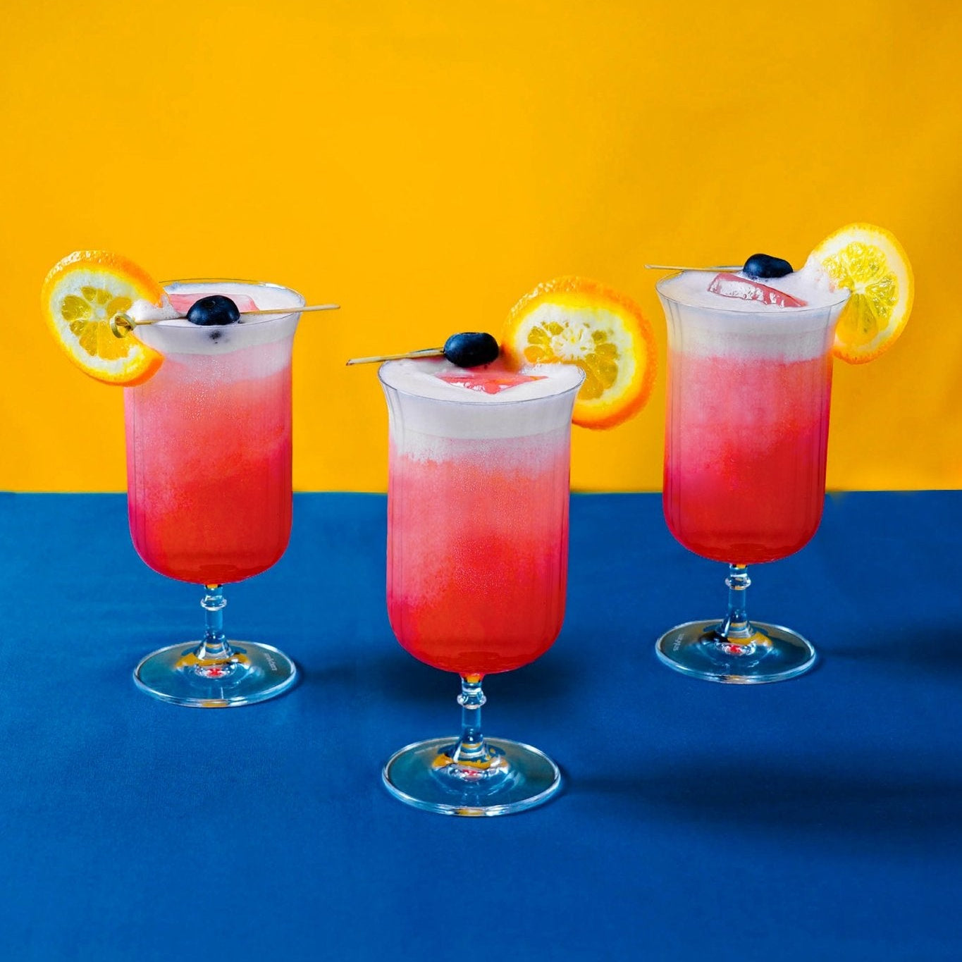 Lemonsoda - Rims Orient-Coupe Gin Sour/Long Island Ribbed Cocktail Glasses - (Deco)(11.5oz / 340mL)