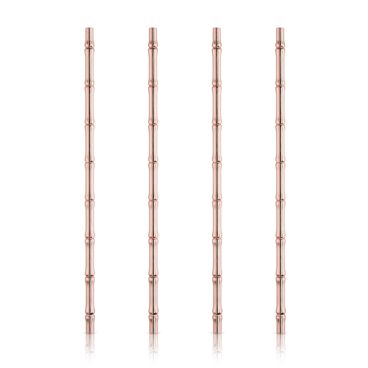 Pacific Bamboo Straws in Copper Set of 4