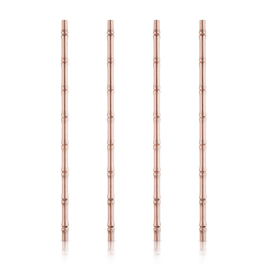 Pacific Bamboo Straws in Copper Set of 4